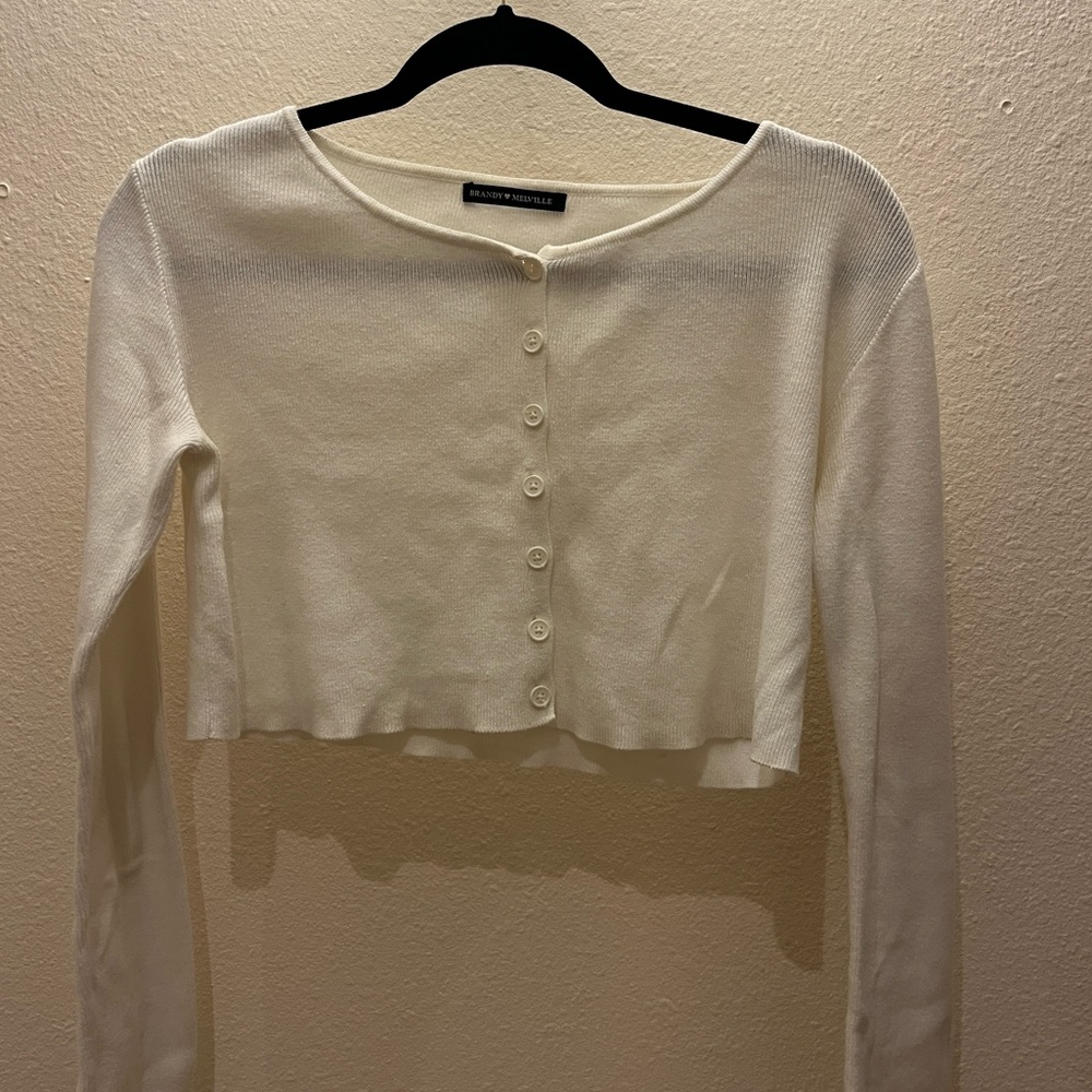 white/ivory brandy melville knit top